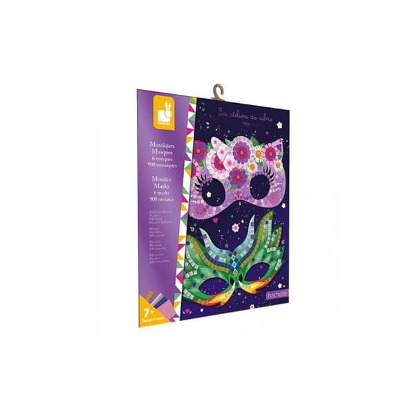 Kreativt kit - JANOD - Flerfärgade mosaikmasker - Kreativ fritid för baby