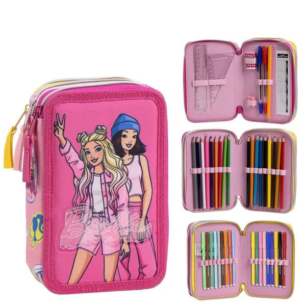 Penalhus med Tilbehør Barbie 41 x 58 x 3 cm