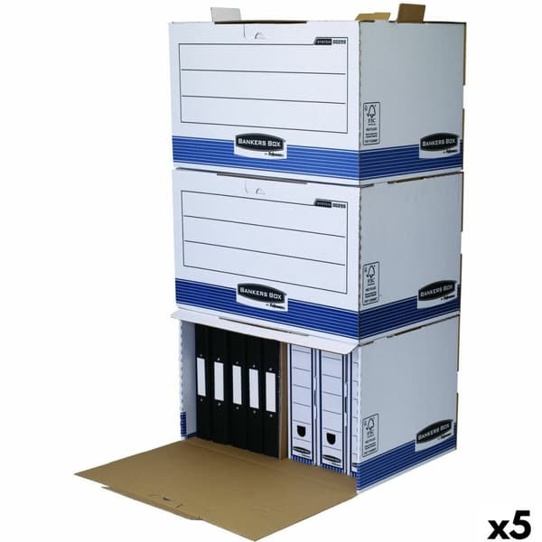 Filbox Fellowes    Blå Vit 5 antal (33,5 x 55,7 x 38,9 cm)