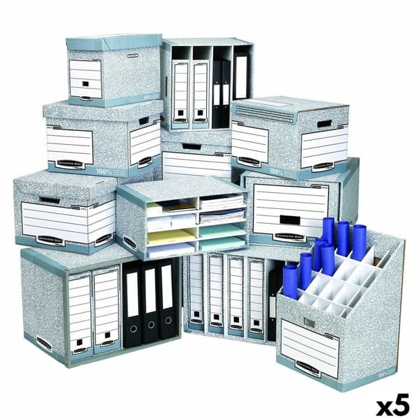 Filbox Fellowes Blå Vit 5 antal (33,5 x 55,7 x 38,9 cm)