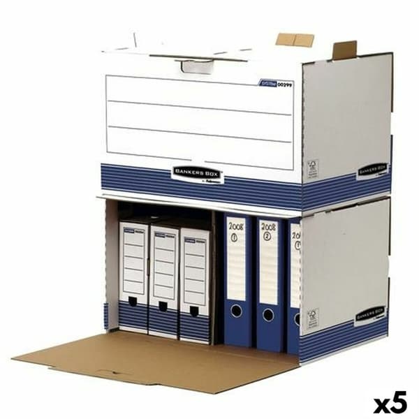 Filbox Fellowes    Blå Vit 5 antal (33,5 x 55,7 x 38,9 cm)