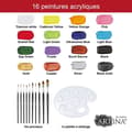 Miniatyrbild 3 av 4: Artina Paint Kit 27st Bergamo - 10 akrylfärger à 75ml, 4 metalliska färger, set med 10 penslar, 1 blandningspalett
