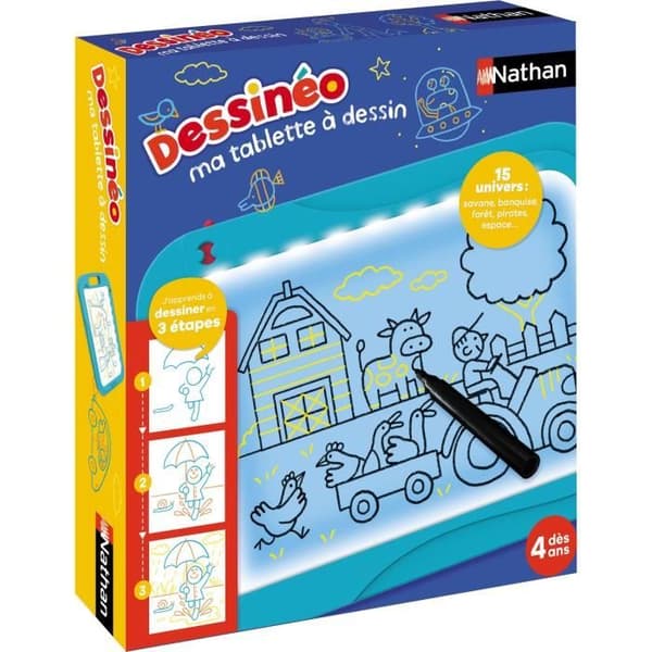DESSINEO - Min ritplatta - Kreativt spel - NATHAN - Från 4 år