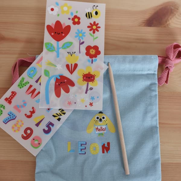 WOOPIE ART&FUN DIY KREATIV TASKE DEKORATIONSSÆT – BØRNENAVN