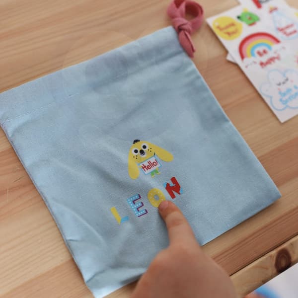 WOOPIE ART&FUN DIY KREATIV TASKE DEKORATIONSSÆT – BØRNENAVN