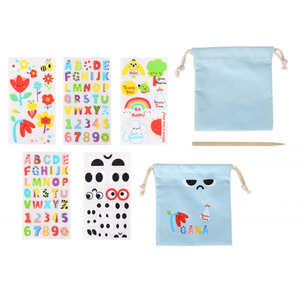 WOOPIE ART&FUN DIY KREATIV TASKE DEKORATIONSSÆT – BØRNENAVN