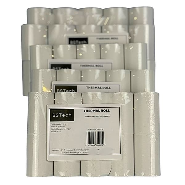 Termiskt Papper på Rulle Papier do kas fiskalnych 57x15m Vit 5,7 cm