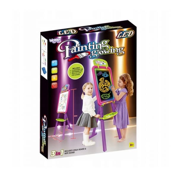WOOPIE 3-i-1 magnetisk whiteboard med lysmaling