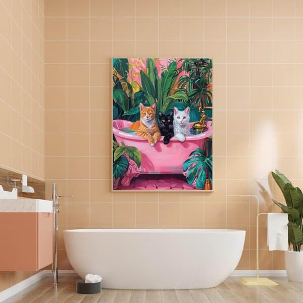 Bomclap 5D timanttimaalaus musta kissa timanttimaalaus – täysi pora tee-se-itse-taidetta 30×40cm