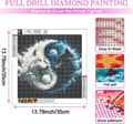 Miniatyrbillede 4 af 7: Bomclap 5D diamantmaleri Yin Yang Wolf – DIY diamantmaleri rund boremaskine 35×35cm