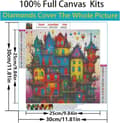 Miniatyrbillede 4 af 7: Bomclap 5D landskab diamantmaleri - Hus DIY diamantmaleri fuld boremaskine 30×30cm