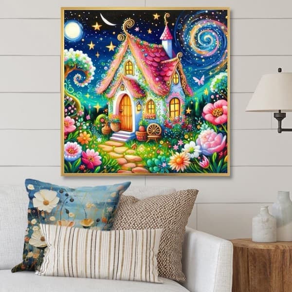 Bomclap 5D timanttimaalaus kukkatalo – täysi pora timanttimaalaus 35×35cm