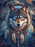 Miniatyrbild 1 av 7: Bomclap 5D Varg Diamond Painting – Dreamcatcher Diamanttavla för Nybörjare 30×40cm