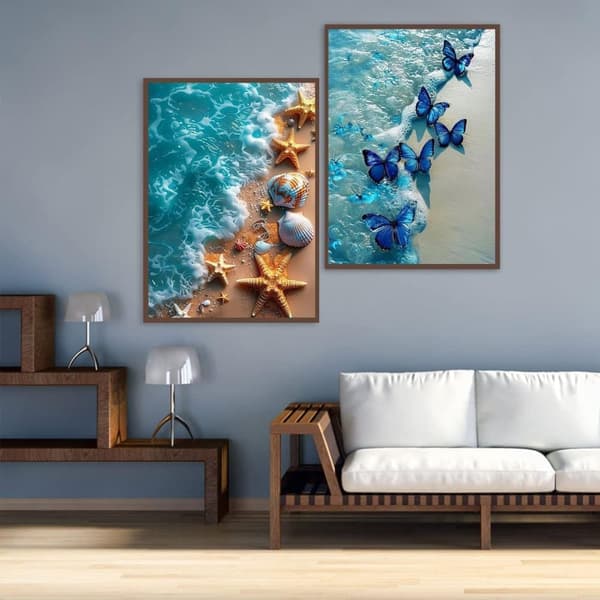 Bomclap Diamond Painting 2-pack – 5D Diamantmålning för Vuxna Strandmotiv (30x40 cm)
