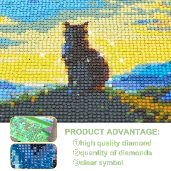 Bomclap Diamond Painting 6 kpl – 5D-timanttimaalaus pyöreät kappaleet Full Drill (30x40 cm) Eläinaihe