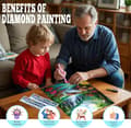Pikkukuva 5 / 8: Bomclap Diamond Painting 4 kpl – 5D timanttimaalaus täyspora maisema (30x40 cm)