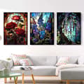Miniatyrbild 5 av 7: Bomclap Diamond Painting 6-pack – 5D Diamantmålning Blommor Färgat Glas Full Drill (30x40 cm)