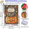 Pikkukuva 2 / 7: Bomclap Timanttimaalaussarja aikuisille – Kurpitsa- ja Halloween-aihe, 5D-helmitaide – DIY-maalaus seinäkoristeluun ja lahjaksi