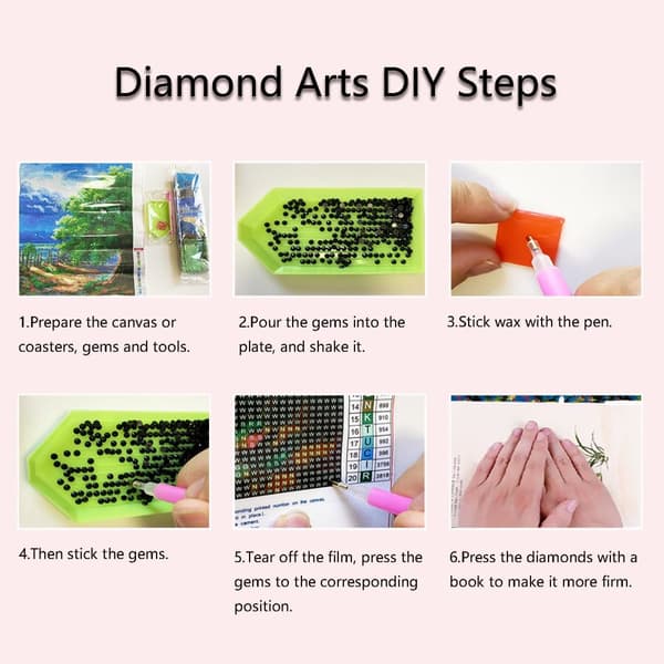 OBOSOE Diamond Painting 4-pack – 5D Diamantmålning 30x40cm Livets Träd Full Drill