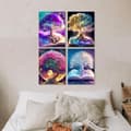Miniatyrbild 2 av 7: OBOSOE Diamond Painting 4-pack – 5D Diamantmålning 30x40cm Livets Träd Full Drill
