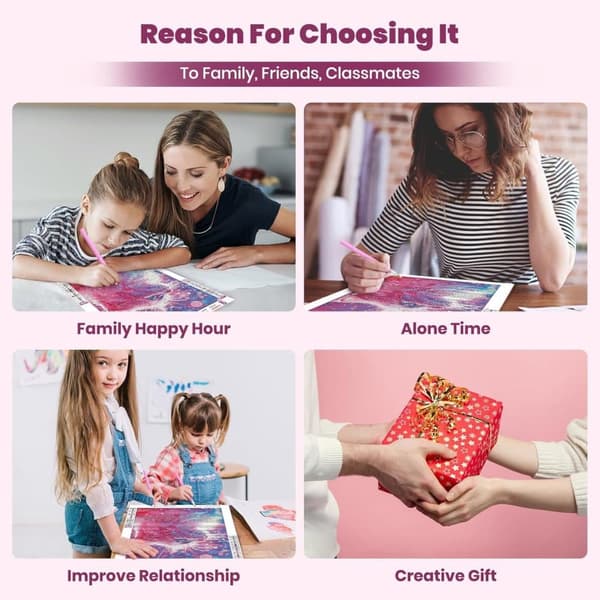 Bomclap Art Kit til voksne - 5D diamantmaleri med kattemotiv, DIY fuld dækning for begyndere