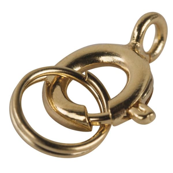 Fjäderlås 7mm Guld 4 stycken