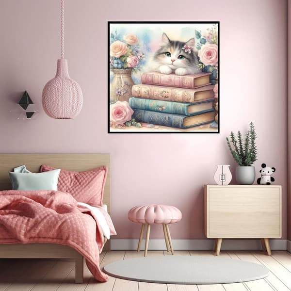 Bomclap Cat Timanttimaalaus 30x30 cm – 5D-timanttimaalaus ja timanttitaide aloittelija