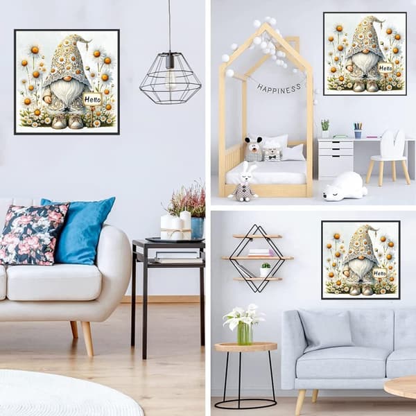 Bomclap Trädgårds-Tomte Diamond Art 30x30 cm – 5D Diamanttavla DIY