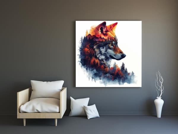 Bomclap 5D Varg Diamantmålning Diamond Art Kit för Vuxna, Djurtema, 30x30cm