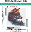 Miniatyrbild 4 av 7: Bomclap 5D Varg Diamantmålning Diamond Art Kit för Vuxna, Djurtema, 30x30cm