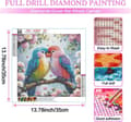 Miniatyrbild 4 av 7: Bomclap 5D Fågel Diamantmålning Diamond Art Kit för Vuxna, Vårtema, 35x35cm
