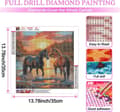 Miniatyrbild 4 av 7: Bomclap 5D Hästar Diamantmålning Diamond Art Kit för Vuxna, Full Drill, 35x35cm