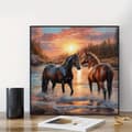 Miniatyrbild 2 av 7: Bomclap 5D Hästar Diamantmålning Diamond Art Kit för Vuxna, Full Drill, 35x35cm