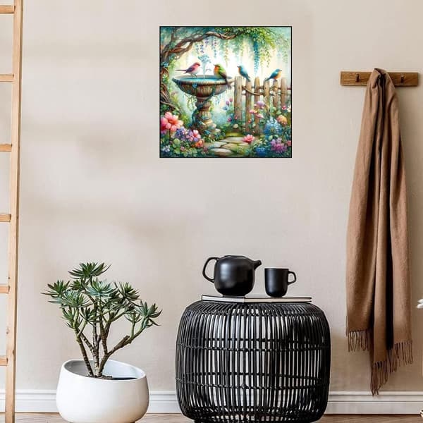 Bomclap 5D Garden Birds Timanttimaalaus Timanttitaidesarja aikuisille, 35x35cm