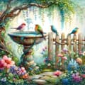 Pikkukuva 1 / 7: Bomclap 5D Garden Birds Timanttimaalaus Timanttitaidesarja aikuisille, 35x35cm