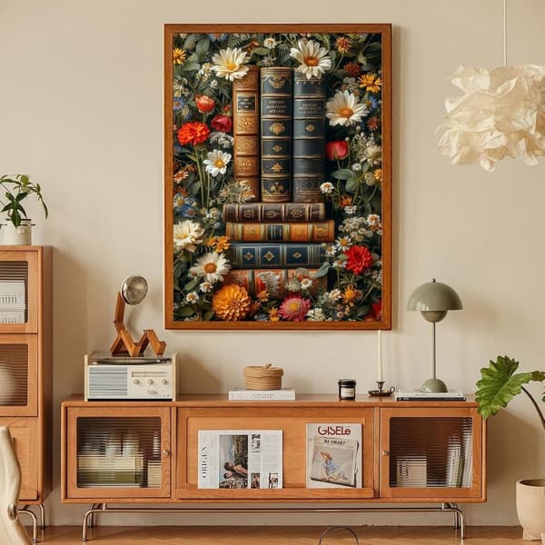 Bomclap 5D Book & Flowers Timanttimaalaus Timanttitaidesarja, täysi pora, 30x40cm