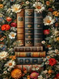 Pikkukuva 1 / 7: Bomclap 5D Book & Flowers Timanttimaalaus Timanttitaidesarja, täysi pora, 30x40cm