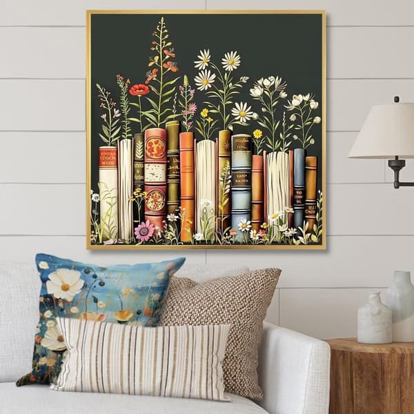 Bomclap 5D Bok & Blommor Diamantmålning Diamond Art Kit för Vuxna, 30x30cm