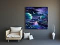 Pikkukuva 3 / 6: Bomclap 5D Moon Light Landscape Diamond Painting Diamond Art Kit aikuisille, 35x35cm
