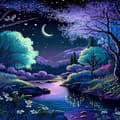 Pikkukuva 1 / 6: Bomclap 5D Moon Light Landscape Diamond Painting Diamond Art Kit aikuisille, 35x35cm