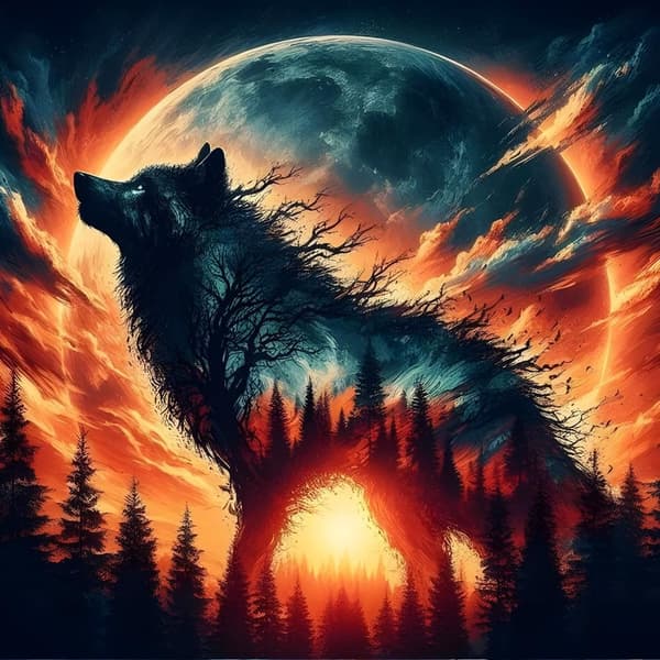 Bomclap Varg Diamantmålning Diamond Art Kit för Vuxna Nybörjare Skogsmotiv 30x30cm