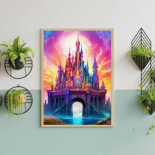 Bomclap Castle Timanttimaalaus Timanttitaidesarja aikuisille Aurora Maisema 30x40cm