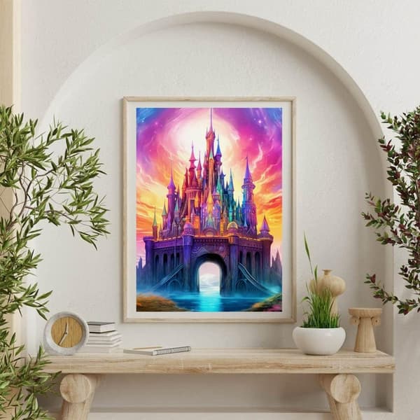 Bomclap Castle Timanttimaalaus Timanttitaidesarja aikuisille Aurora Maisema 30x40cm