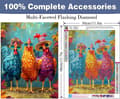 Miniatyrbild 2 av 7: Bomclap Kyckling Diamond Art Kit Diamantmålning för Vuxna Väggdekor 30x40cm