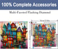 Miniatyrbild 2 av 7: Bomclap Hus Diamantmålning Diamond Art Kit för Vuxna Drömhus 35x35cm