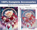 Miniatyrbillede 2 af 7: Bomclap Dream Catcher & Rose Diamond Art Kit Diamantmaleri til voksne 30x40cm