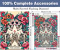 Miniatyrbillede 2 af 7: Bomclap kranium Valentine Diamond Art Kit diamantmaleri til voksne 30x40cm