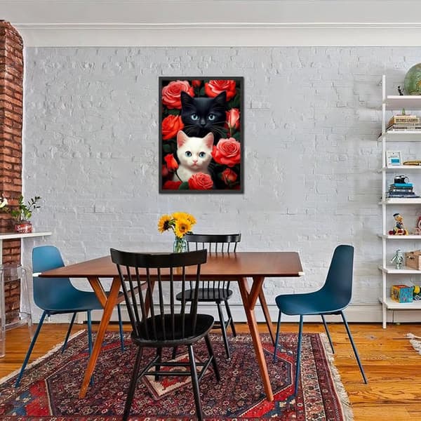 Bomclap Cat Diamond Painting Kit til voksne – Fuld boremaskine med runde 5D-diamanter