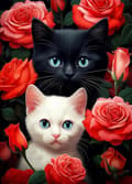 Miniatyrbillede 1 af 7: Bomclap Cat Diamond Painting Kit til voksne – Fuld boremaskine med runde 5D-diamanter