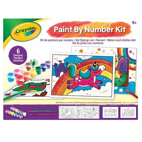 CRAYOLA Måla efter nummer-kit - 6 målarmallar - Från 5 år